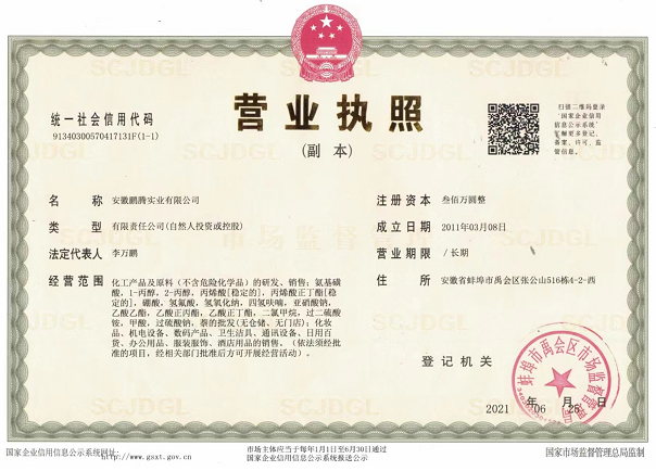 淮南營(yíng)業(yè)執(zhí)照